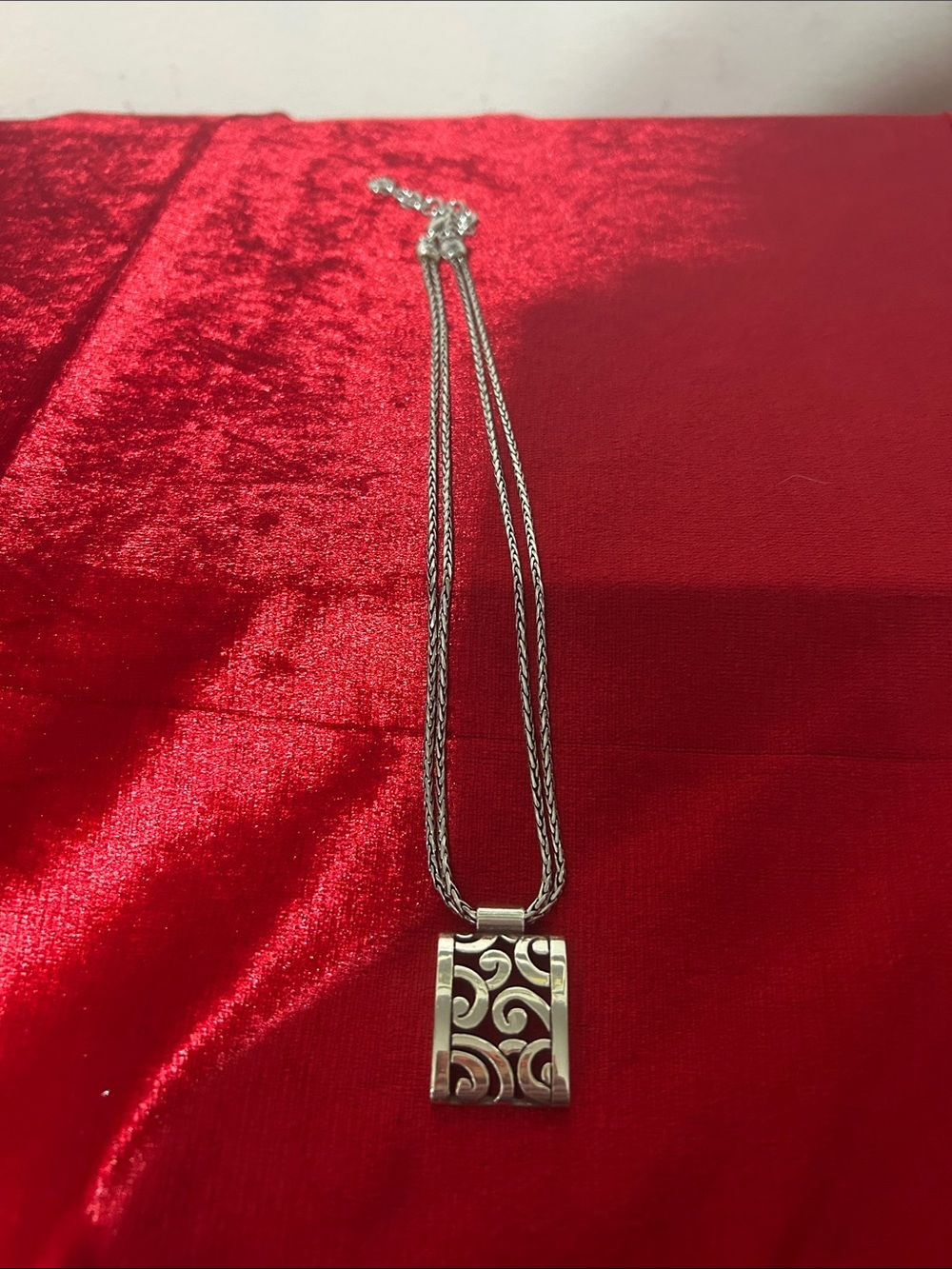 Brighton Silver Scroll Pendant Necklace